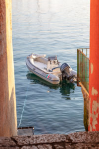 Rovinj, Rovigno, glimpses to the sea between the narrow streets of the old town, Istria, Adriatic coast, Croatia Rovinj, Rovigno, glimpses to the sea between the narrow streets of the old town, Istria, Adriatic coast, Croatia
